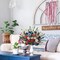 Patriotic Artificial Flowers Red White and Blue Flowers 4th of July Flowers Silk Flowers Arrangement for Memorial Day Independence Day Home Party Centerpiece Vase Decor (4PCS)